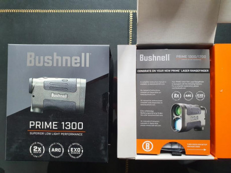 Vendo Telemetro laser Bushnell Prime 1300 sin estrenar ni sacar de la caja. Tiene corrección de ángulo 00