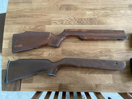 Vendo estas cuatro culatas de carabinas Gamo y Norica. Están usadas pero no presentan rajas.

No recuerdo 02