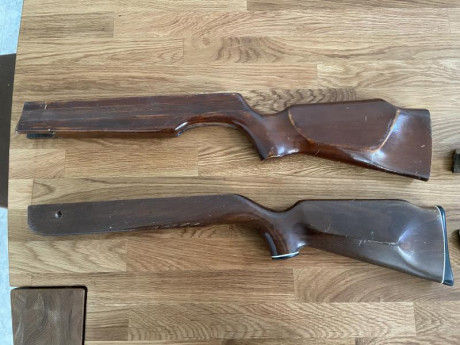 Vendo estas cuatro culatas de carabinas Gamo y Norica. Están usadas pero no presentan rajas.

No recuerdo 01