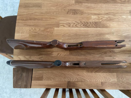 Vendo estas cuatro culatas de carabinas Gamo y Norica. Están usadas pero no presentan rajas.

No recuerdo 11