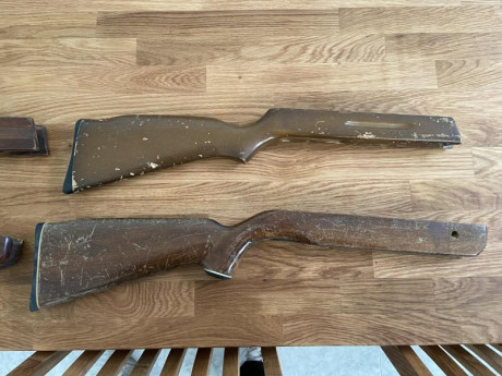 Vendo estas cuatro culatas de carabinas Gamo y Norica. Están usadas pero no presentan rajas.

No recuerdo 10