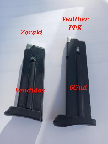 Hola a todos.
Cargadores para detonadora Walther PPQ. SIN USO. 4 unidades disponibles.
5€/ud.+ gastos.
Saludos. 00