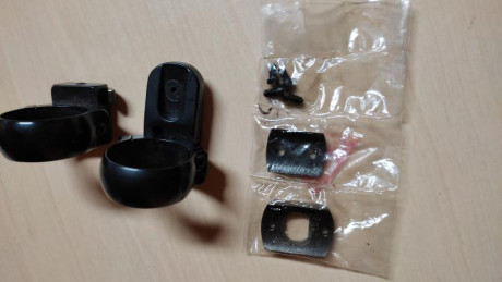Se venden bases y anillas para visores de diámetro 30 mm , son desmontables tipo Recknagel , están sin 01
