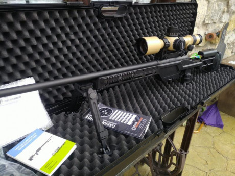 Se vende steyr sg08 calibre 308w comprado nuevo en octubre de 2019 solo tiene 60 disparos se entrega con 11