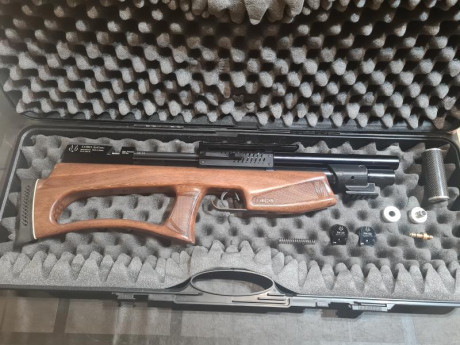 Vendo esta lobo hound en calibre 5,5 con varios extras.

La entrego con maleta rigida de transporte, 2 00