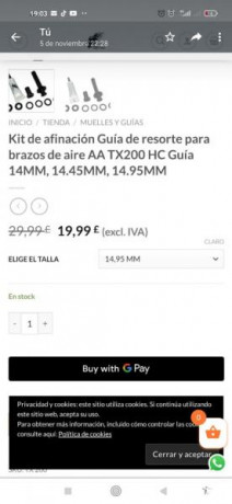 Vendo la TX 200 Air Arms en 5,5( a 18j) en 390€ kit de afinación recent montado ( guia de resorte de 14,95 10