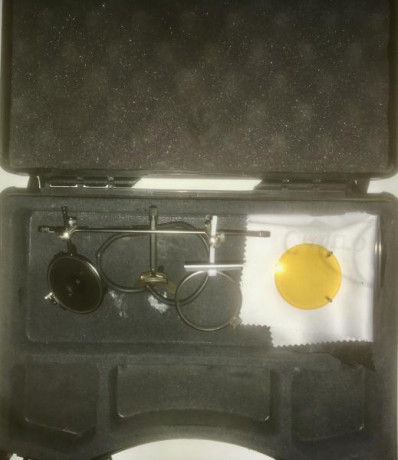 Vendo gafas de tiro Knobloch incluido diafragma, dos aro portalente, tapaojo y filtro amarillo con su 00
