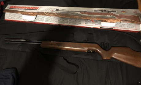 Buenas pongo la venta (solo venta)por 350€ esa carabina perfecto estado con muy poco uso (tiradas 2 latas 00