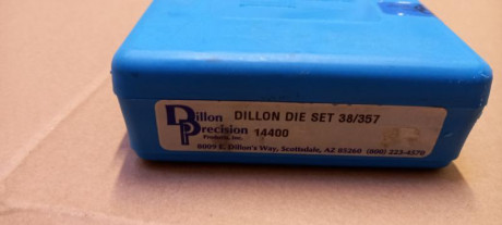 Vendo die set dillon 38/357
Nuevos 
Precio 50€ más 7€ portes
Vendidos 00
