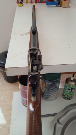 Vendo magnifico rifle Sharps en calibre 45-70 Gov. prácticamente nuevo
Fabricado por IAB con cañón Pedersoli, 22