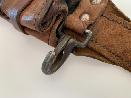 Vendo bandolera 5-bolsillos de cuero para llevar peines de munición del Mauser sueco: M/94, M/96, M/38 30