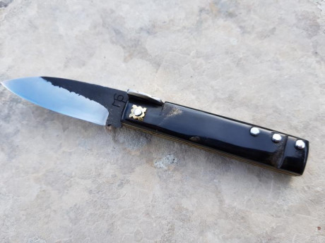 Hola compañeros,

Pongo a la venta esta navaja de tipo machete, totalmente nueva, del gran artesano Maximiliano 01