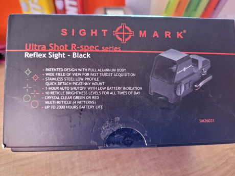 Vendo conjunto compuesto por carril picatinny para poner en bases appel y punto rojo sight mark usado 02