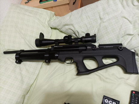 Hola , pues eso vendó FX dreanline bullpup calibre 6,35 solo ha tirado menos de una caja de balines es 00