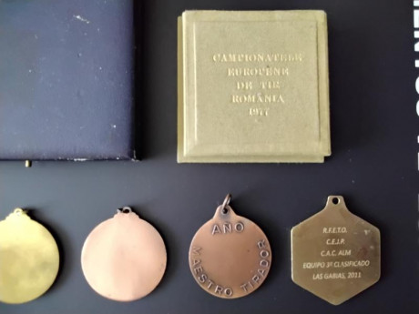 Lote medallas Federación Española de Tiro Olímpico

Lote compuesto de 18 objetos (3 placas y 15 medallas) 20