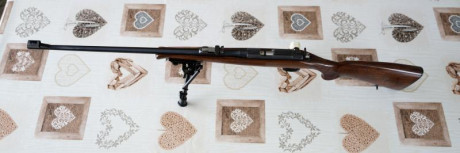 Vendo CZ 452-2E ZKM del año 2007.
Calibre 22lr.
Carabina superprecisa, no defrauda ni al mejor tirador.
Pavonado, 01
