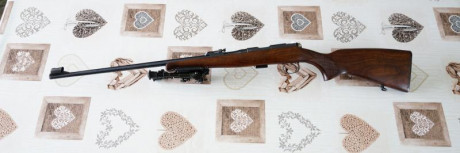 Vendo CZ 452-2E ZKM del año 2007.
Calibre 22lr.
Carabina superprecisa, no defrauda ni al mejor tirador.
Pavonado, 00