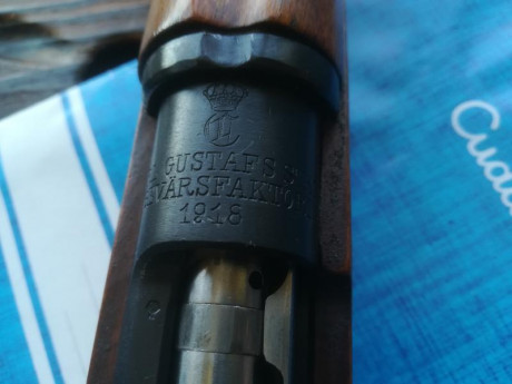 VENDO CARL GUSTAFFS M96-B

1.- Año 1918, todas las piezas con el mismo numero (excepto las dos abrazaderas), 01