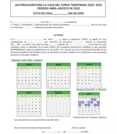 Buenas tardes.

Ante la inminente apertura de la temporada del corzo, y en base a la nueva Ley de Caza 20