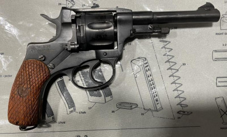 En venta revólver Nagant M1895 inutilizado con nuevo certificado BOPE EU. Este ejemplar se fabricó en 02