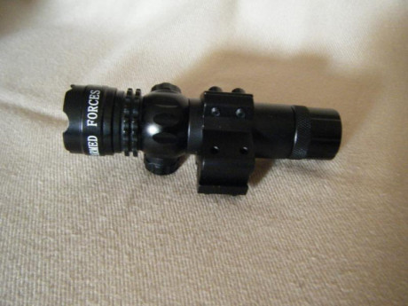 Puntero laser rojo “Armed Forces Laser Sight" con las abrazaderas para insertar en el correspondiente 01