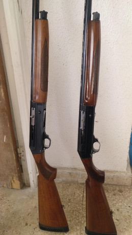 Vendo  dos escopetas Benelli 121 SL 12-70, semiautomática, choque fijo de dos  estrellas (xx) una con 12