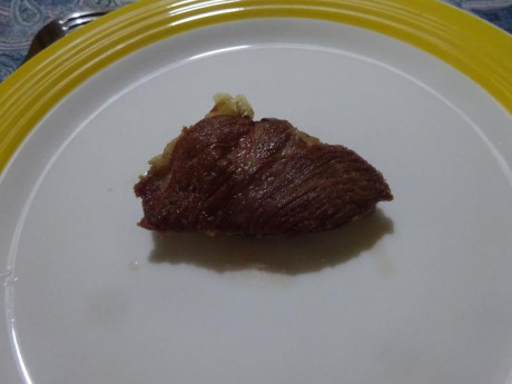 Hoy para comer acelgas hervidas y chuletón de vaca gallega vieja con seis semanas de maduración en cámara 81