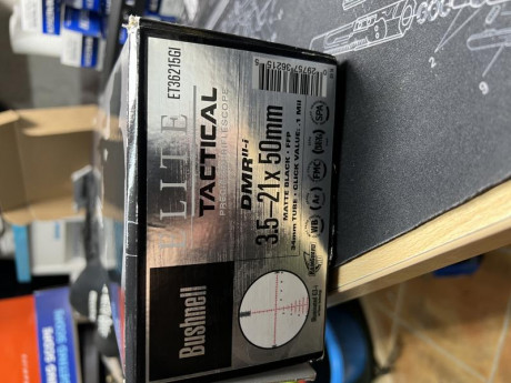 Bushnell Elite Tactical DMRII-i con retícula iluminada. Totalmente nuevo. 3.5-21x50
1300 con portes. Está 02