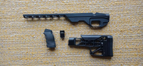 Se vende este chasis MDT LSS-XL + CULATA SRS CON ADAPTADOR Y EMPUÑADURA anatómica ERGO, es para Remington 00