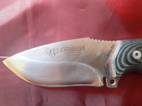 Vendo este pequeño/gran cuchillo de acero Bohler N-695 incluidos su funda Kydex y su cierre Tech Lock.
Micarta 01