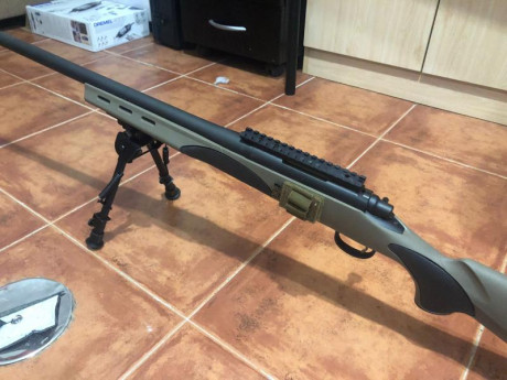 buenas 
por problemas l aborales tengo que poner en venta este rifle el cual no ha sido ni disparado nunca. 00