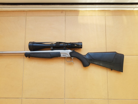 Vendo Bergara Apex cal. 222R con rosca homologada usado solo 4 veces, el visor es un Tasco japones que 02