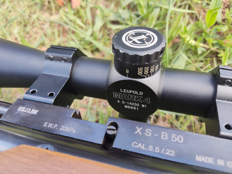 Vendo PCP Chino Bam XS50 .22 prácticamente sin uso. Se incluye visor 4.5-14x50 MilDot chino, según fotos 10