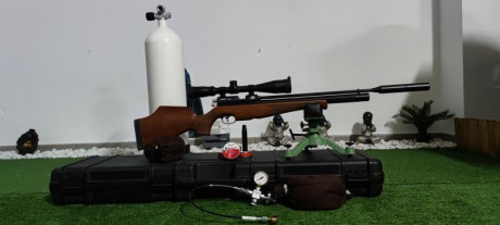 Hola a todos pongo en venta todo el equipo que tengo por no usar, carabina Air arms s400 classic con visor 01
