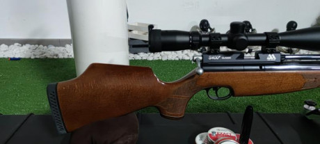 Hola a todos pongo en venta todo el equipo que tengo por no usar, carabina Air arms s400 classic con visor 00