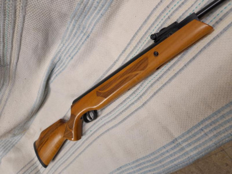Vendo carabina Cometa Fenix 400 calibre 5,5. Era una Galaxy y se le ha puesto la culata premier de nogal. 12