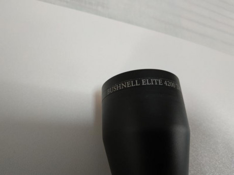 Hola a todos,

Vendo un  Visor Bushnell Elite 4200 Tactical 6-24x50 con retícula Mil-Dot , incluyendo:

- 12