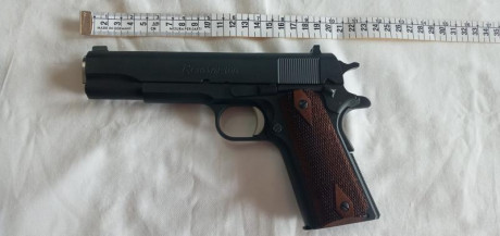 Vendo pistola Remington 1911 cal 45 ACP. Impecable estado, como nueva, solo estrenada, no ha tirado una 00