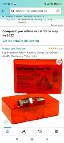 Buenos días 
Acabo de comprar un winchester calibre 44 40 he comprado los dies para la recarga pero las 70
