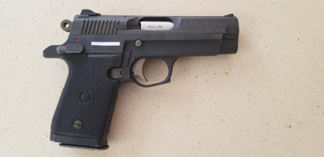 Estupenda pistola marca Star modelo Firestar del calibre 9 pb.
Ya ha estado guiada en F serviría para 00