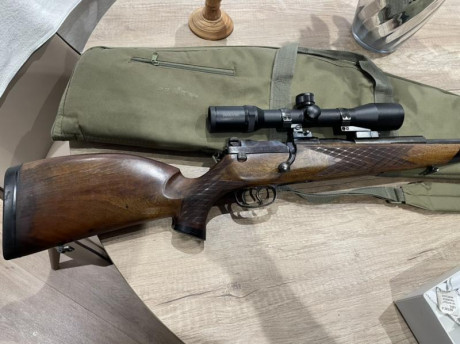 Vendo Mauser 66 S calibre 7 mm Rem Mag , culata de lujo de encargo estilo bávaro , maderas finas y placa 02