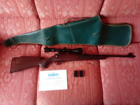 ¡¡RETIRADO!! Me la quedo.
Buenas a todos
Vendo carabina Sako P 94S Rimfire modelo Hunter en calibre .22 01