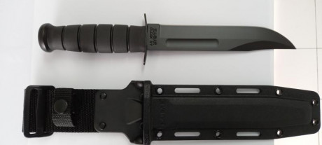 :helicopter: Cuchillo ka bar modelo tactico con funda de kirex nuevo comprado como colección largo de 02