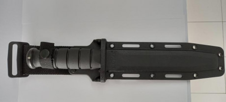 :helicopter: Cuchillo ka bar modelo tactico con funda de kirex nuevo comprado como colección largo de 00