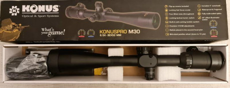 Hola Compañeros. 

Se vende Visor Konus Pro M30...8.5 X-32×52.
Sin Uso. 
Precio. 310.€.Más gastos de envío. 00