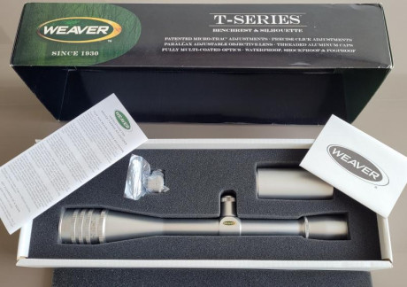 Vendido visor Weaver T-Series 36x40 A/O retícula Crosshair. Precio 450€, mas portes si se tiene que enviar. 00