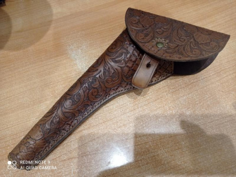 Funda para revólver tipo Remington 1858, se ignora si cabe otro modelo de revólver de avancarga, envejecida, 00