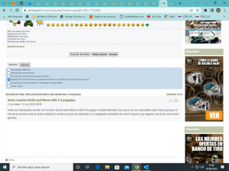 Soy miembro de las FFCCSS y después de muchos años siguiendo la web de armas.es, he decidido a incorporarme, 30