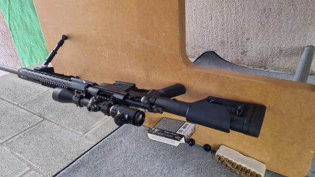 Características:Cañón de 24” con 5 estrías y roscado con cubrerroscas.
- Disparador X-Mark PRO ajustable 01