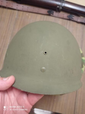 Se vende casco tipo USMC WWII, con liner del tipo fibra de coco y tira de cuero, enganche del tipo wwii 12
